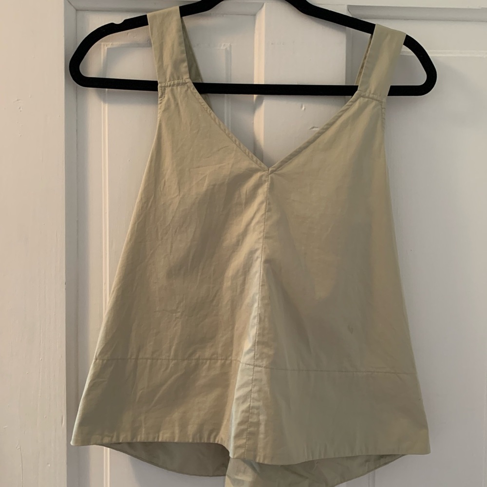Tibi sage green grommet tank